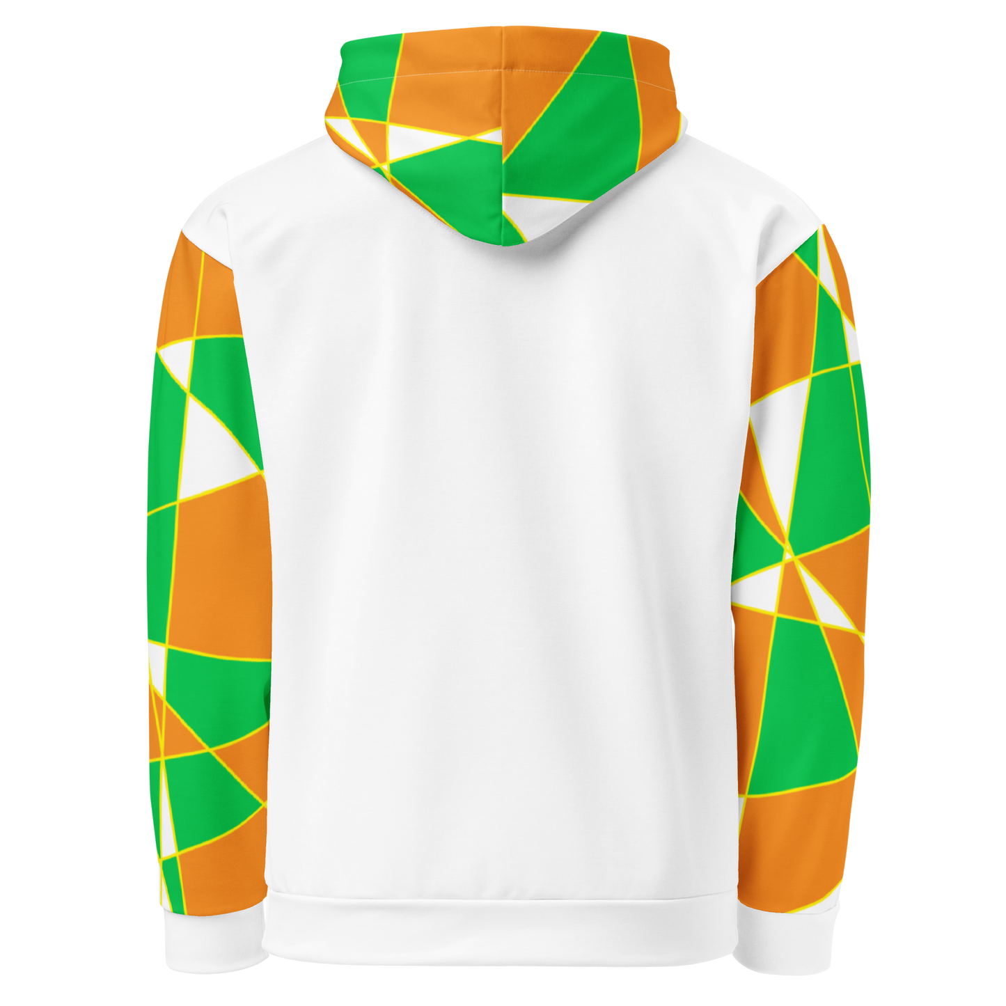 Ethiopian cross orange & Green all over print unisex hoodie