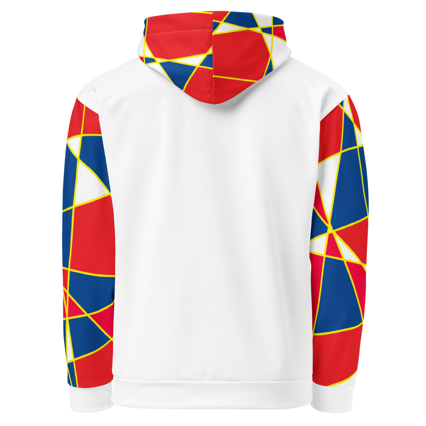 Ethiopian cross red & blue all over print unisex hoodie