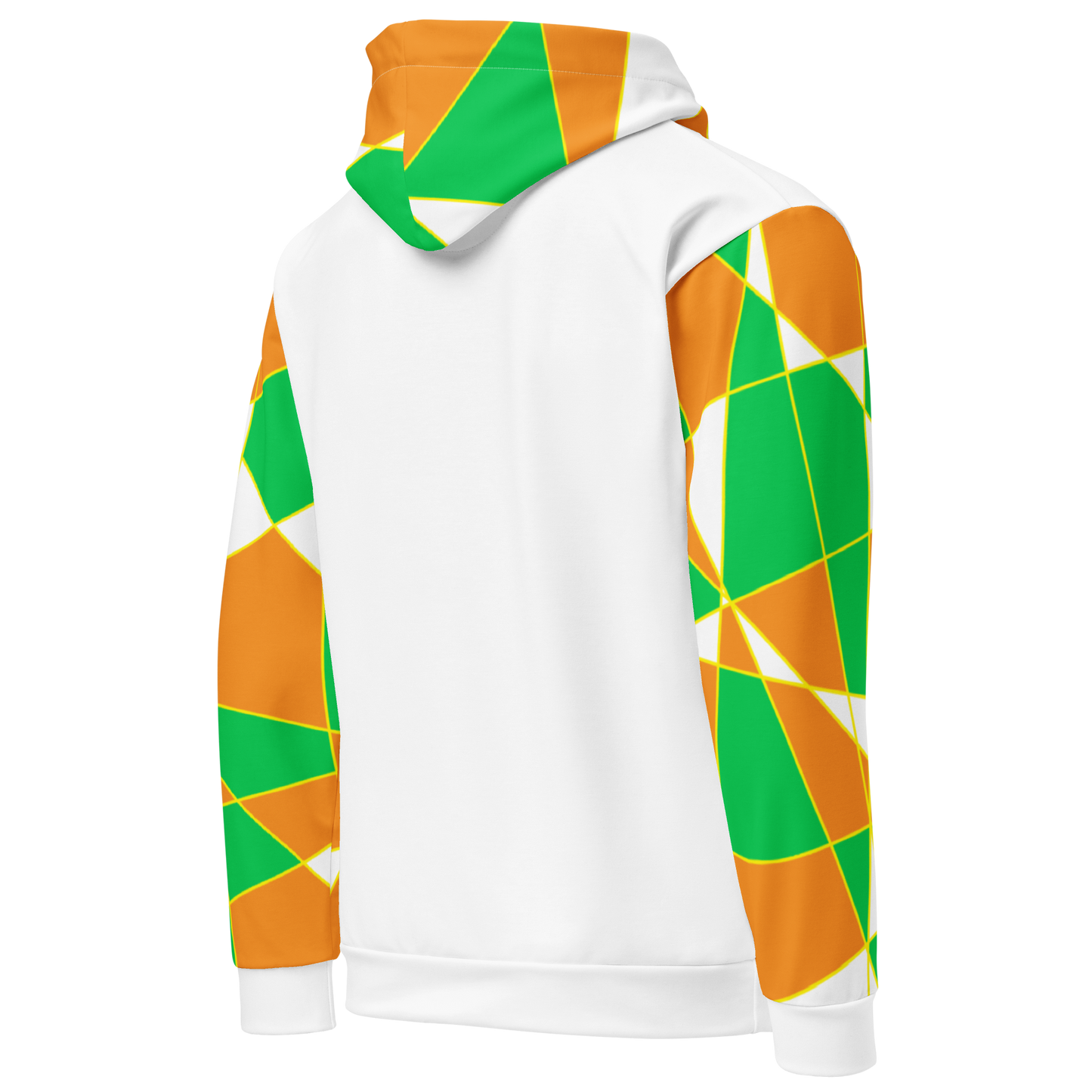 Ethiopian cross orange & Green all over print unisex hoodie