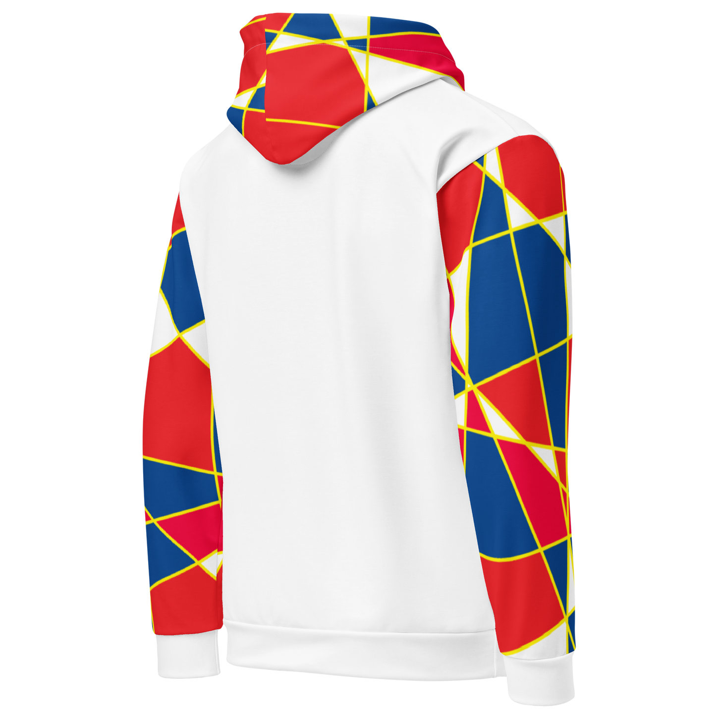 Ethiopian cross red & blue all over print unisex hoodie