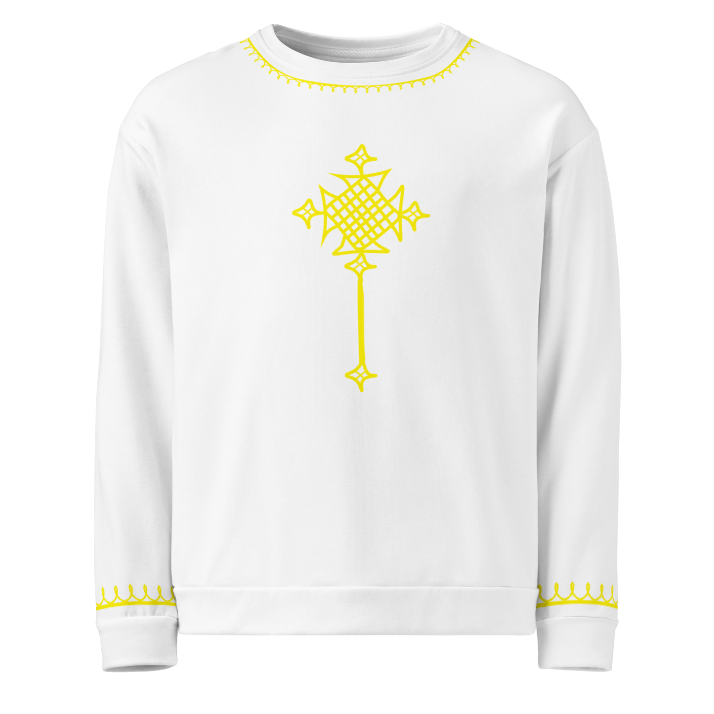 Ethiopian crosse yellow Unisex Sweatshirt