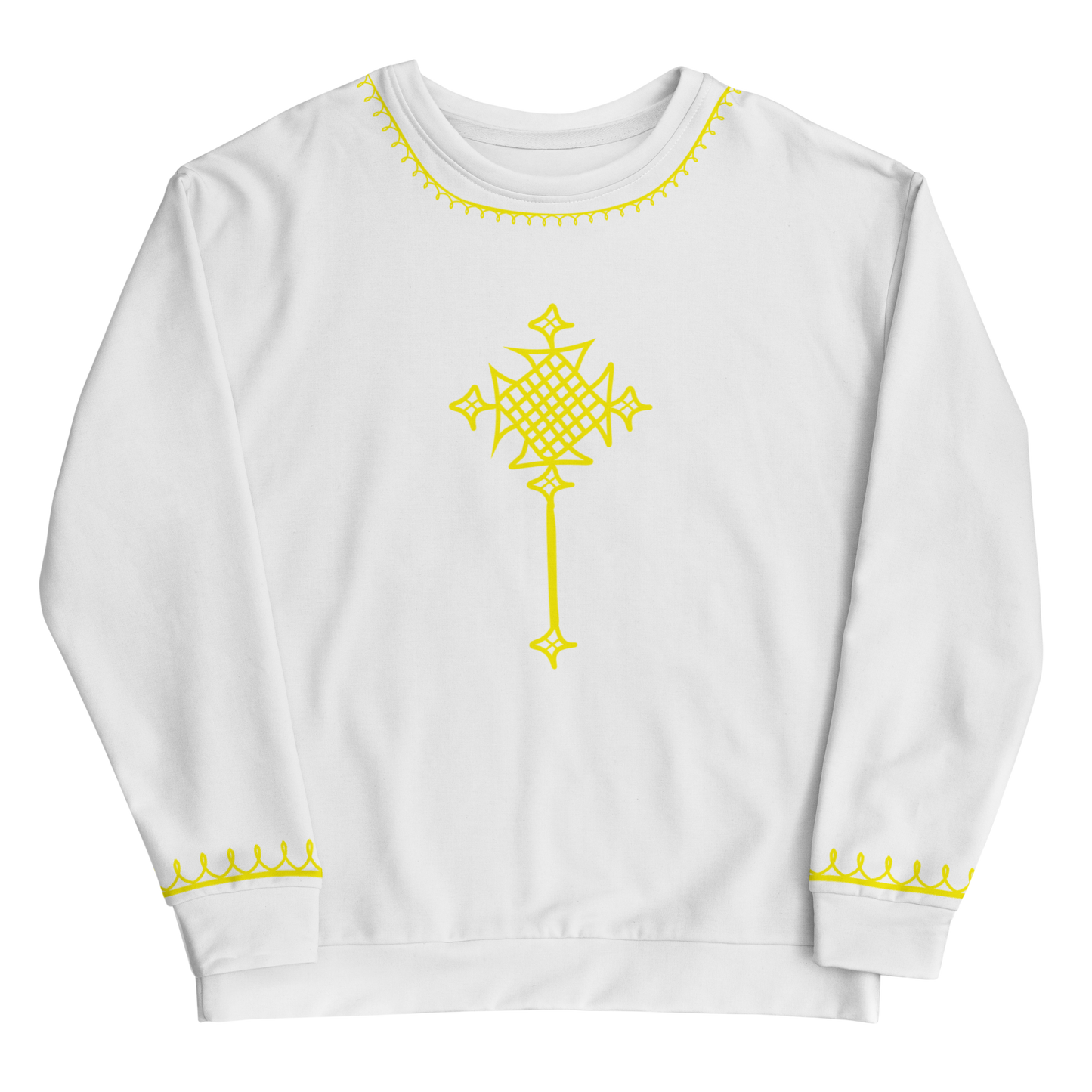 Ethiopian crosse yellow Unisex Sweatshirt