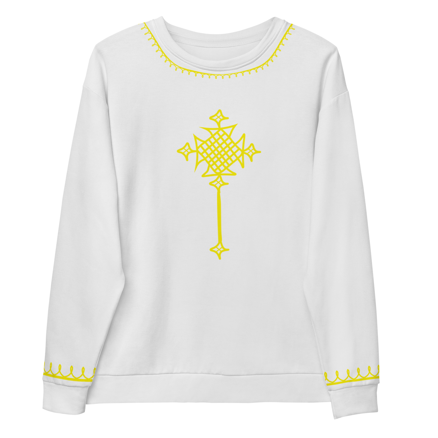 Ethiopian crosse yellow Unisex Sweatshirt