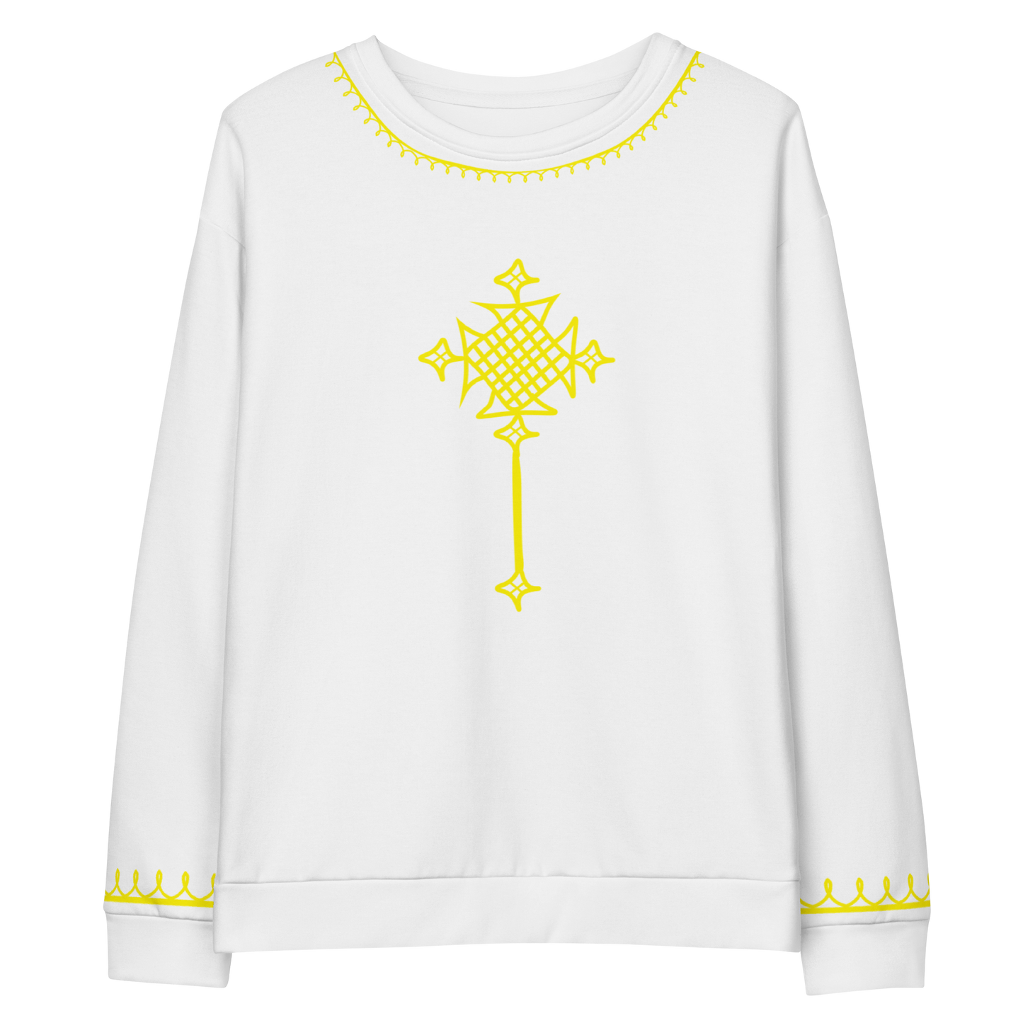 Ethiopian crosse yellow Unisex Sweatshirt