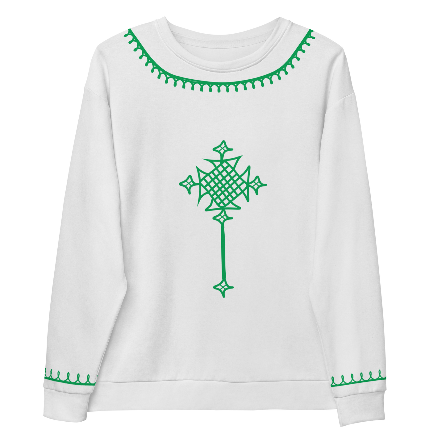 Ethiopian crosse green Unisex Sweatshirt