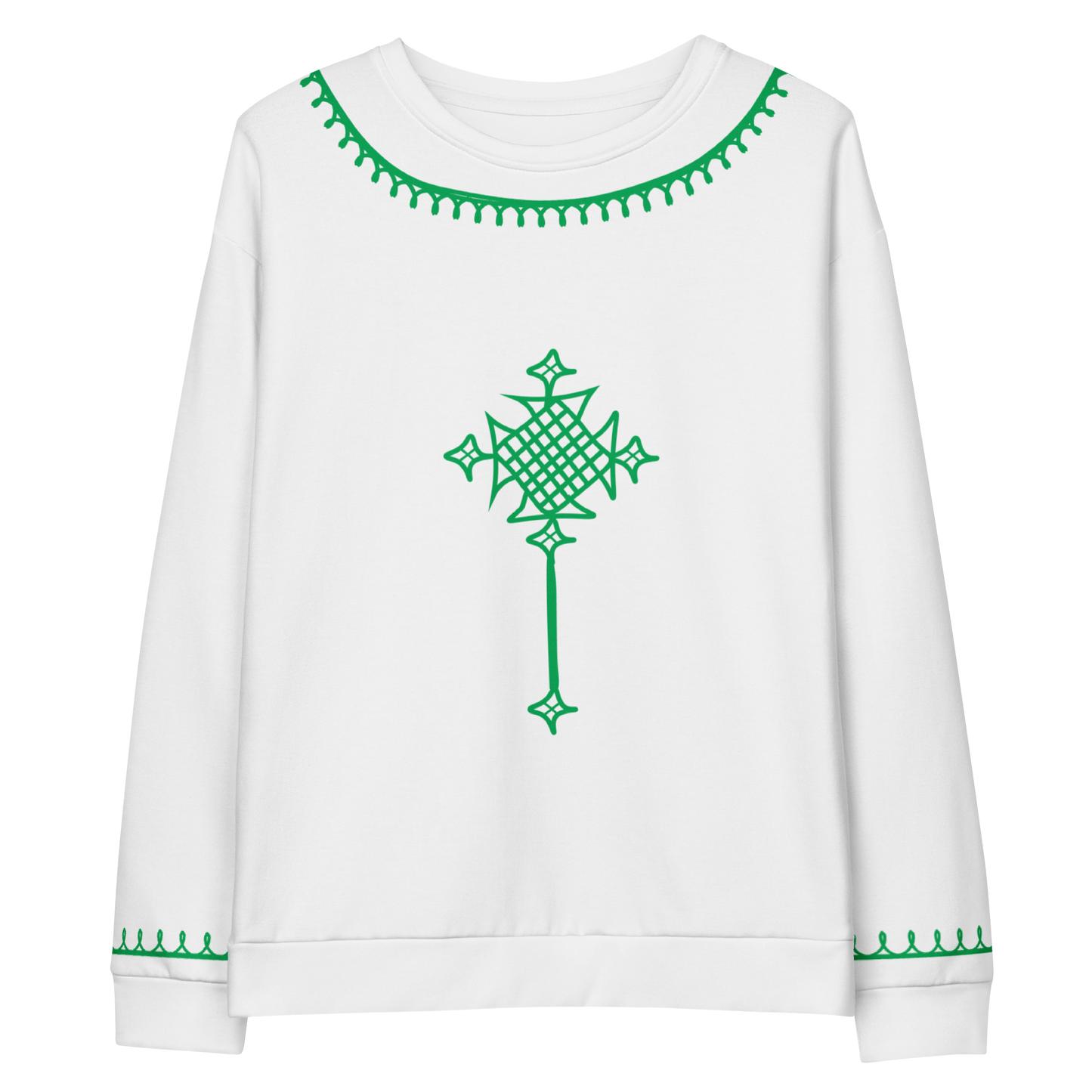 Ethiopian crosse green Unisex Sweatshirt