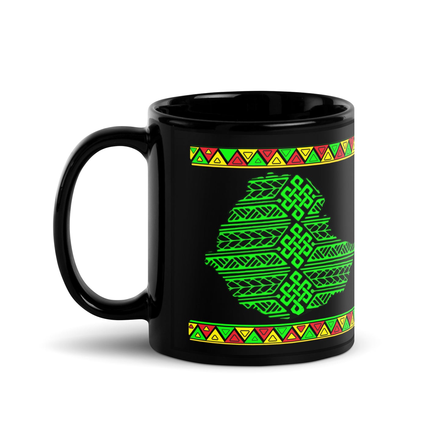 Ethiopian Map Pattern Art Mug