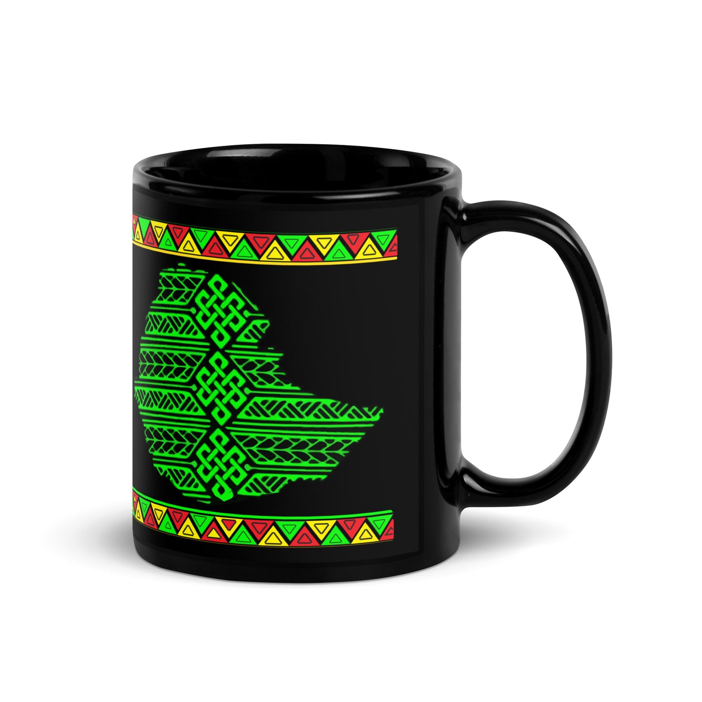 Ethiopian Map Pattern Art Mug