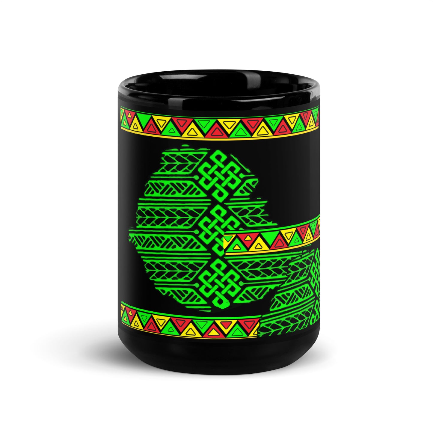 Ethiopian Map Pattern Art Mug