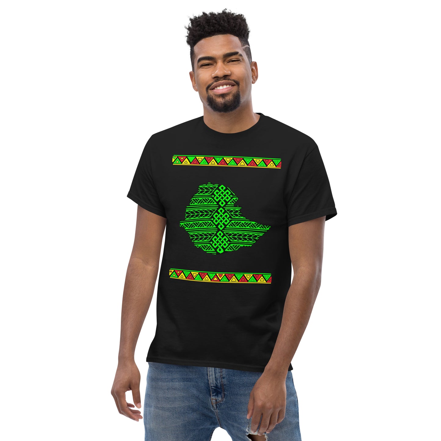 Ethiopian Map Color Patterns Unisex T shirt