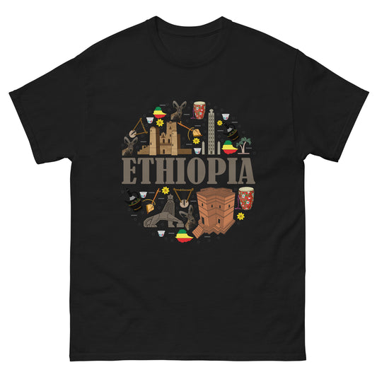 Circle Shaped  Ethiopian Art T shirt Unisex