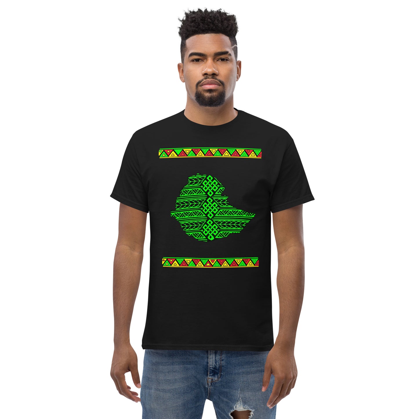 Ethiopian Map Color Patterns Unisex T shirt