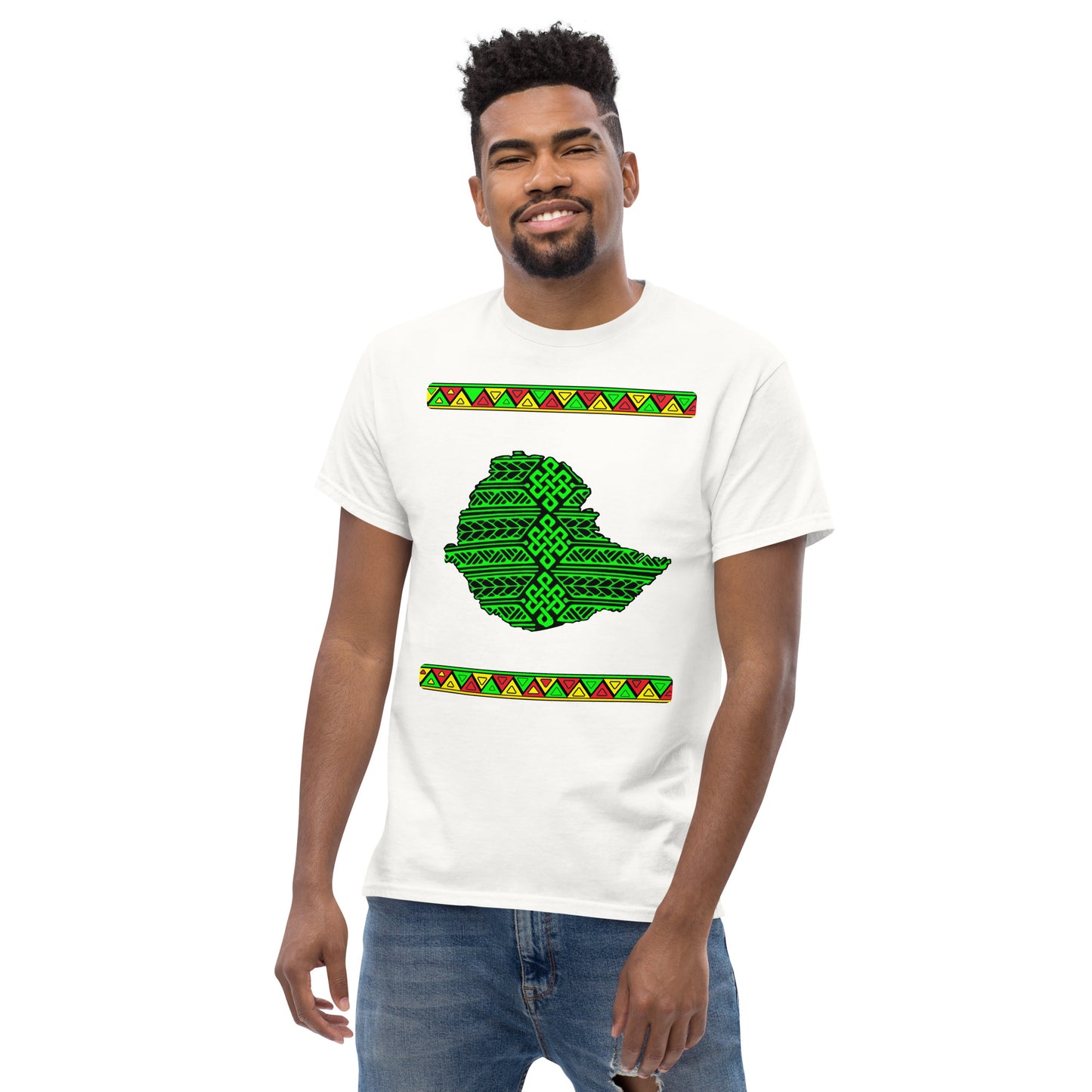 Ethiopian Map Color Patterns Unisex T shirt