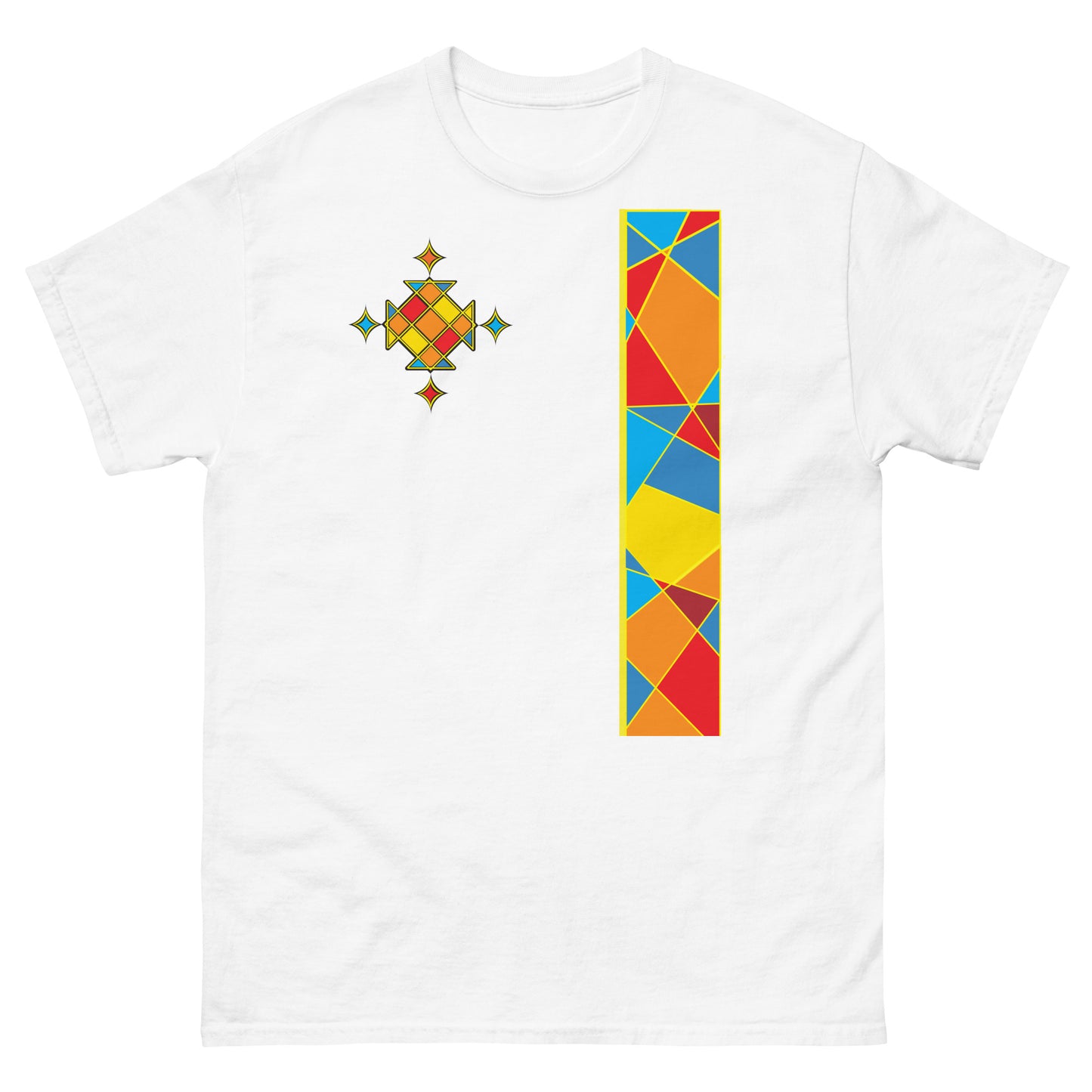 Ethiopian Cross Rainbow Color T shirt Unisex