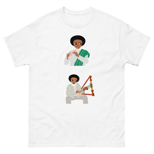 Ethiopian Instruments T shirt Washint and Krar Unisex