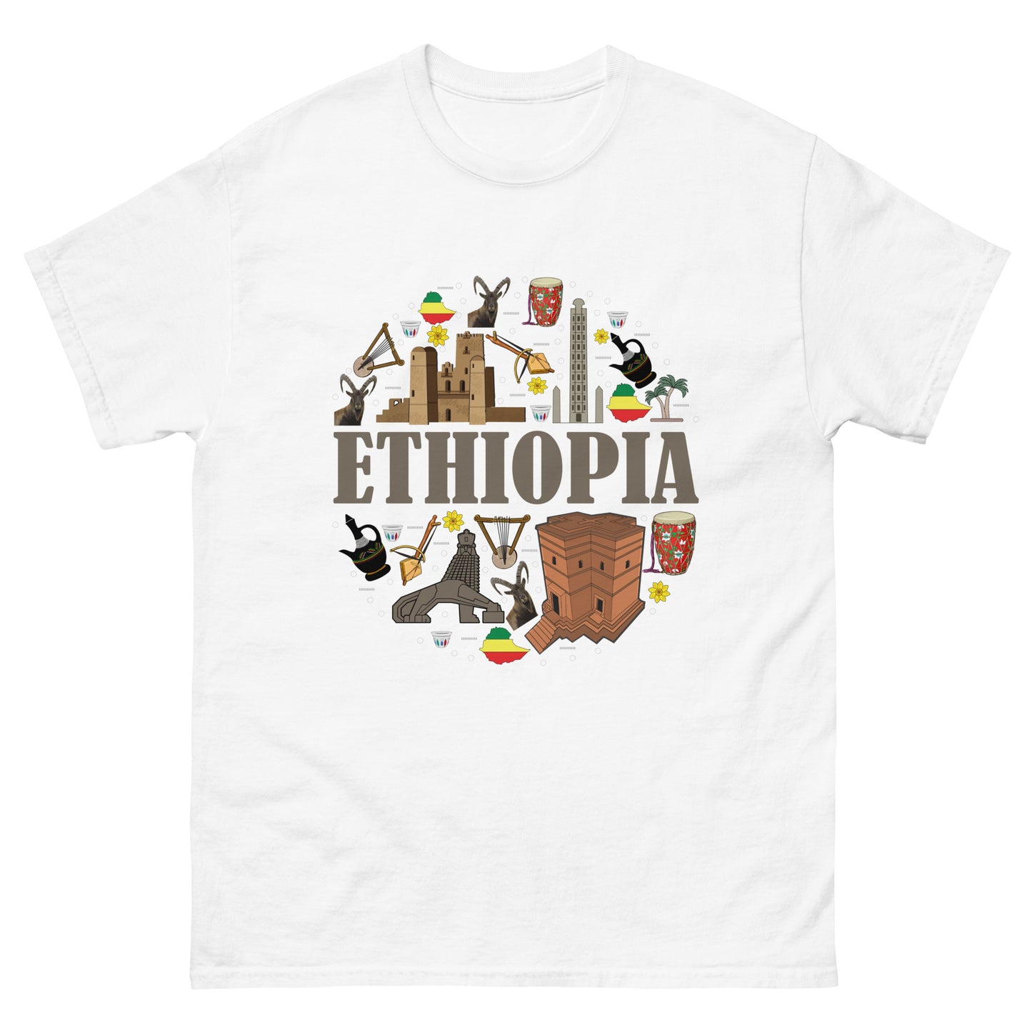 Circle Shaped  Ethiopian Art T shirt Unisex