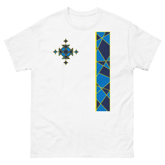 Ethiopian Cross blue T shirt Unisex