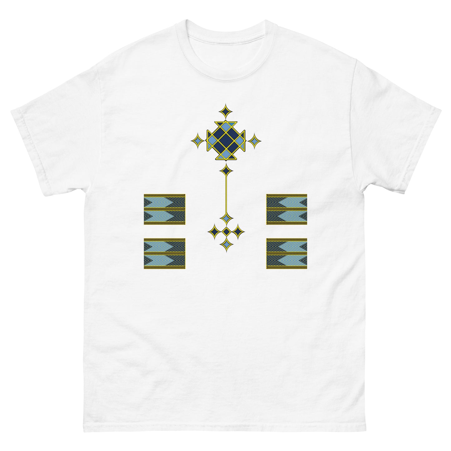 Ethiopian Cross Art Blue Unisex