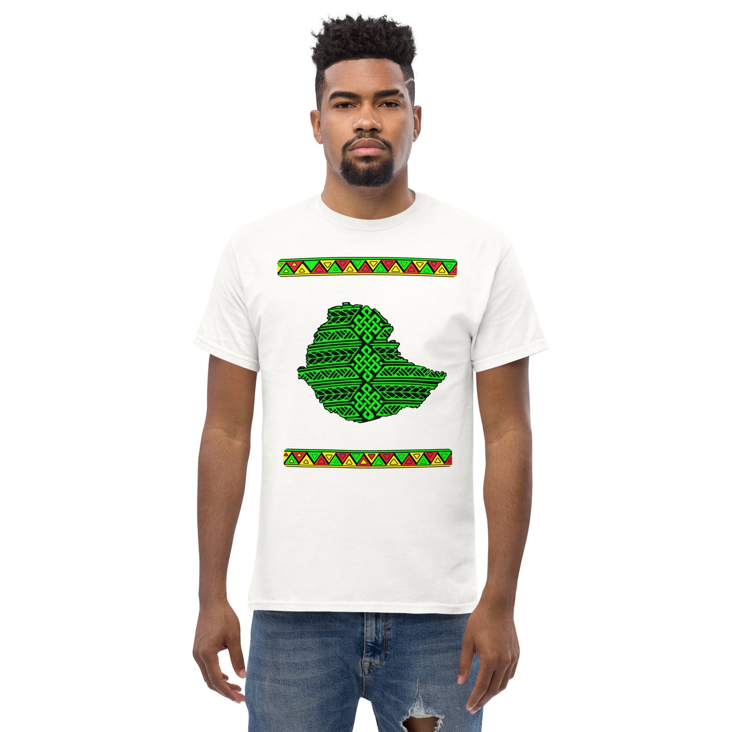 Ethiopian Map Color Patterns Unisex T shirt