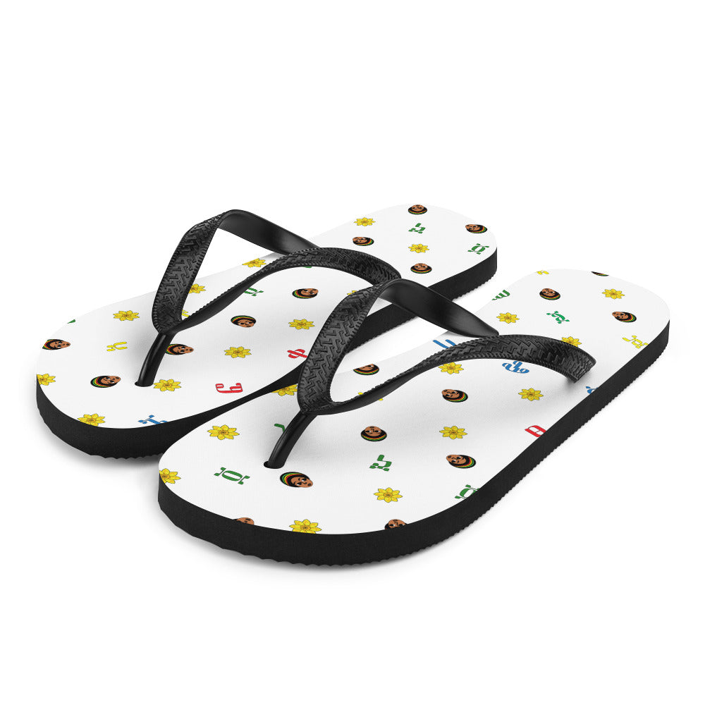 Ethiopian letter ,Adey abeba Art Flip Flops