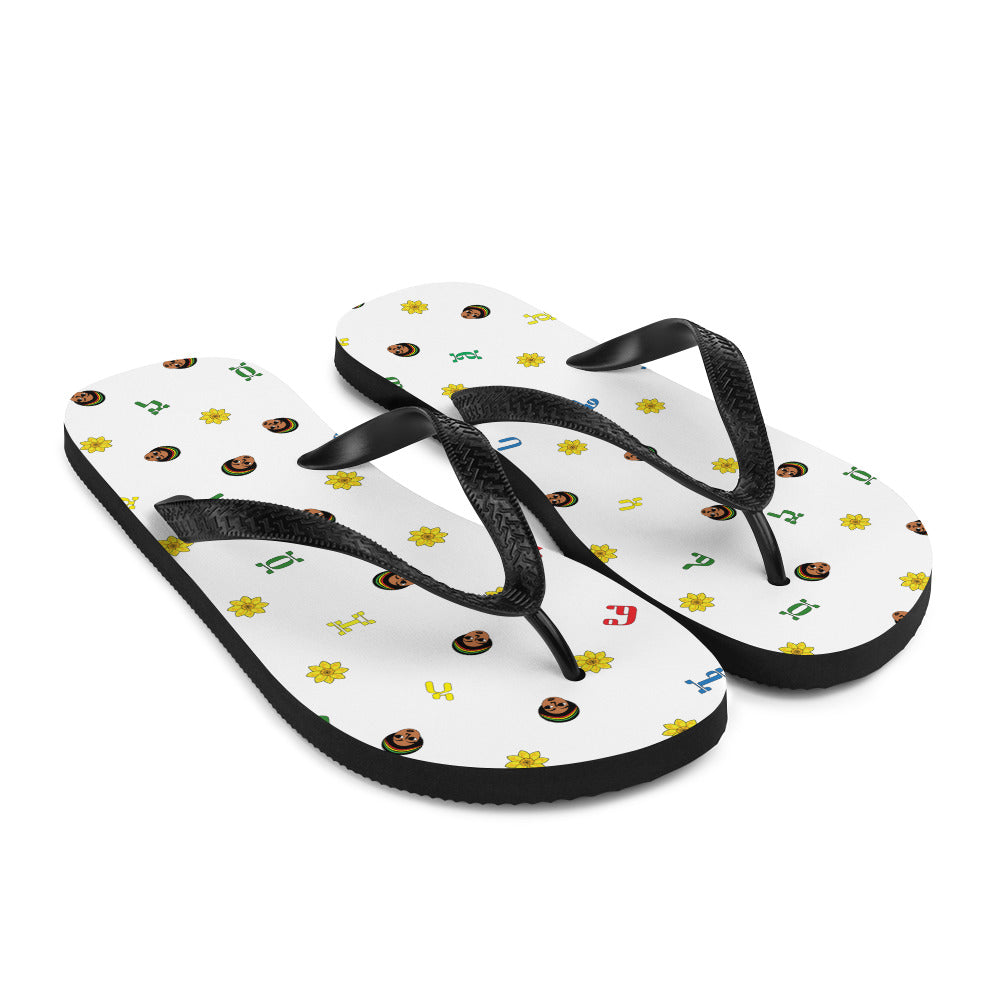 Ethiopian letter ,Adey abeba Art Flip Flops