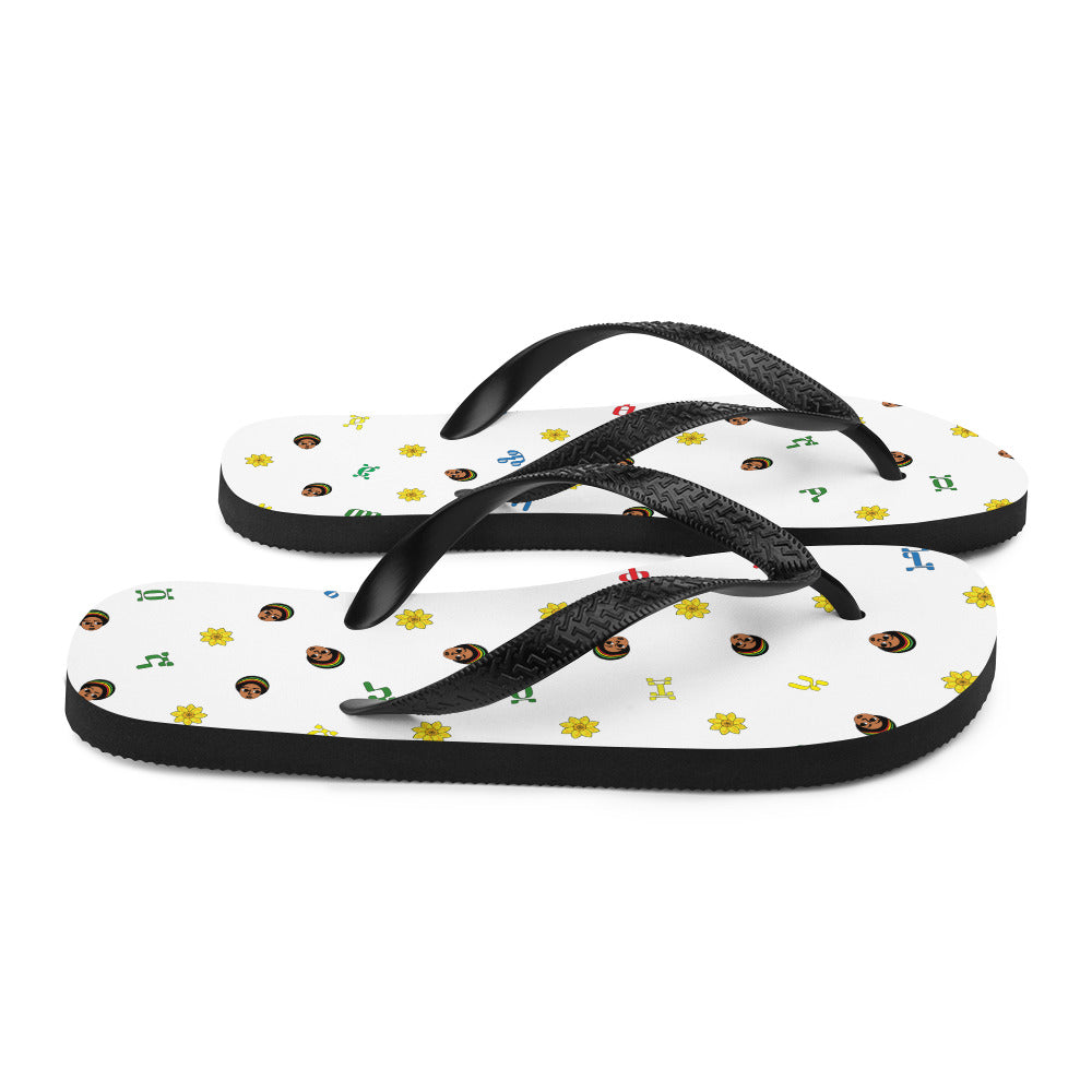 Ethiopian letter ,Adey abeba Art Flip Flops