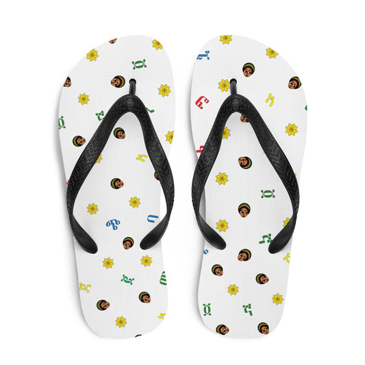 Ethiopian letter ,Adey abeba Art Flip Flops