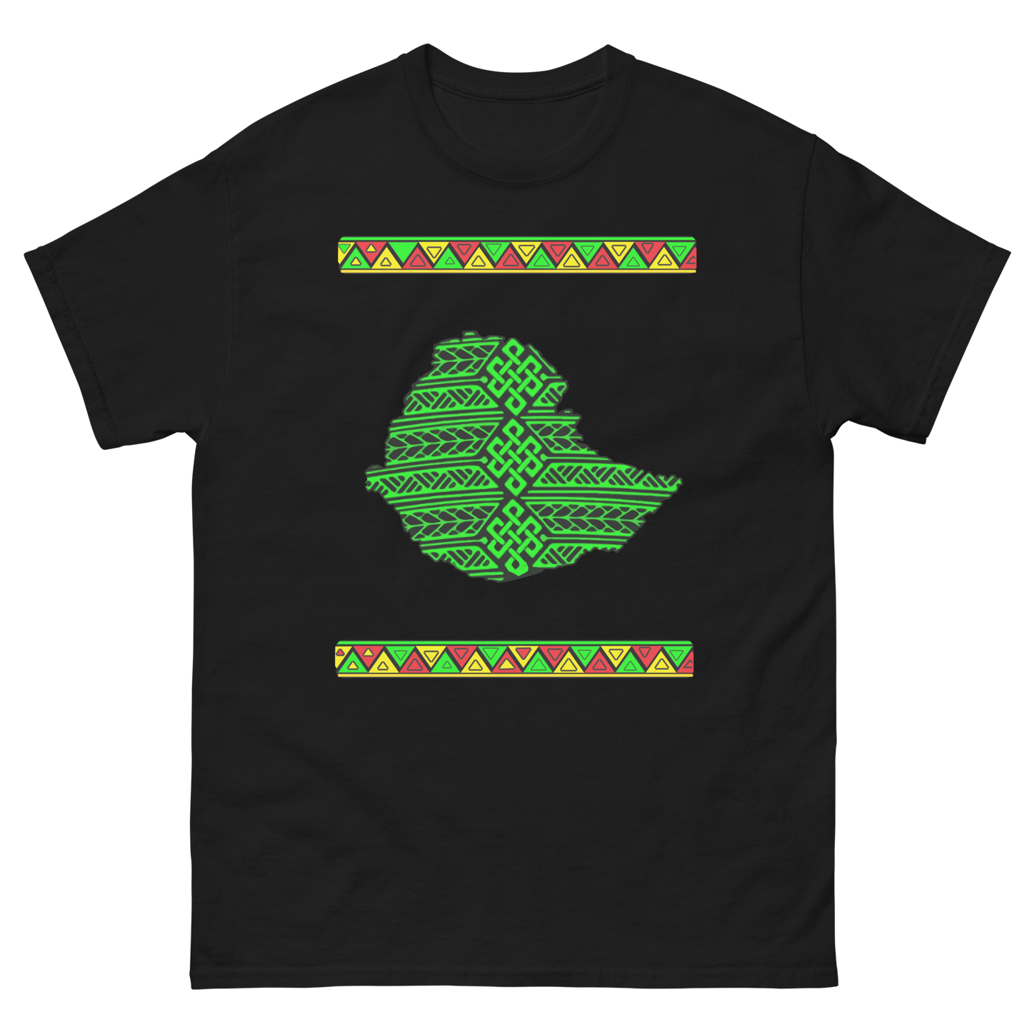 Ethiopian Map Color Patterns Unisex T shirt