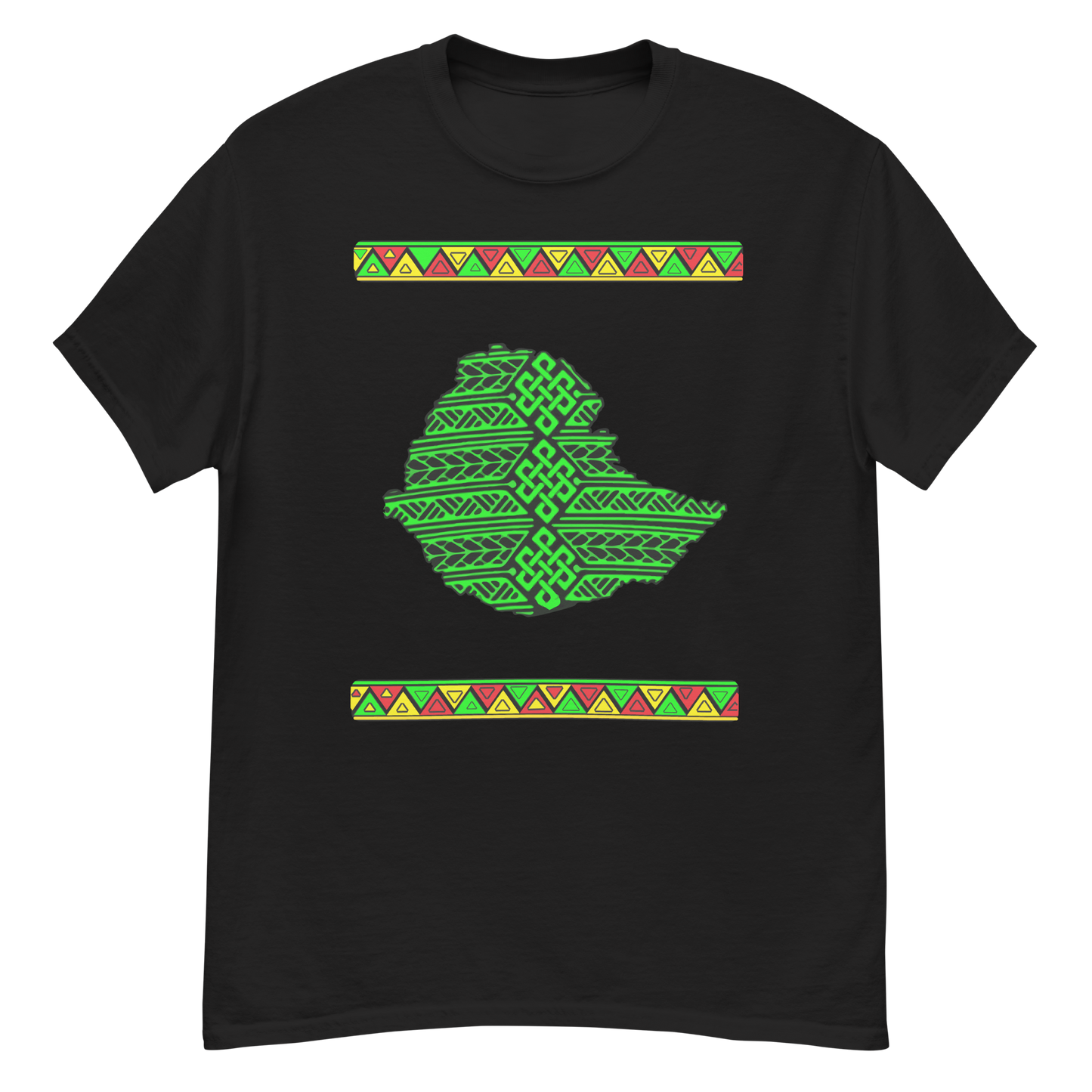 Ethiopian Map Color Patterns Unisex T shirt