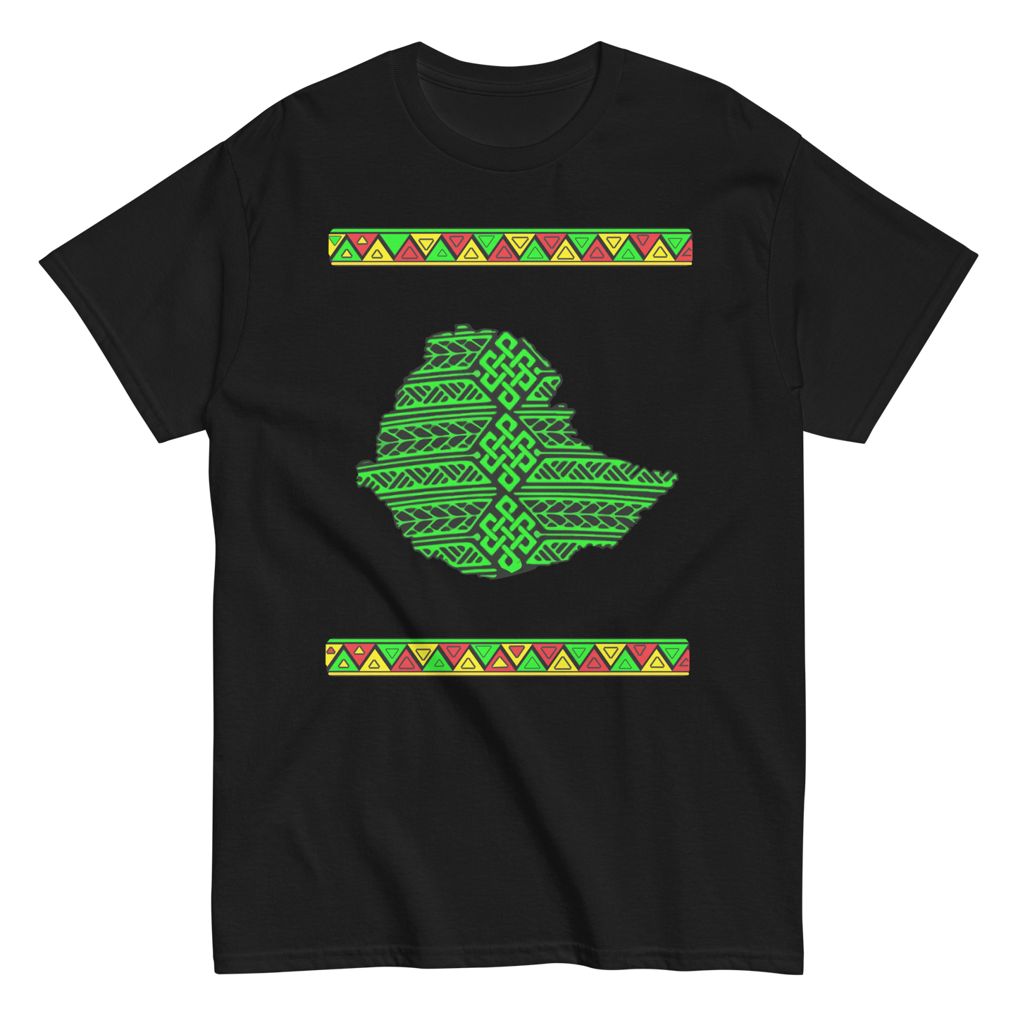 Ethiopian Map Color Patterns Unisex T shirt