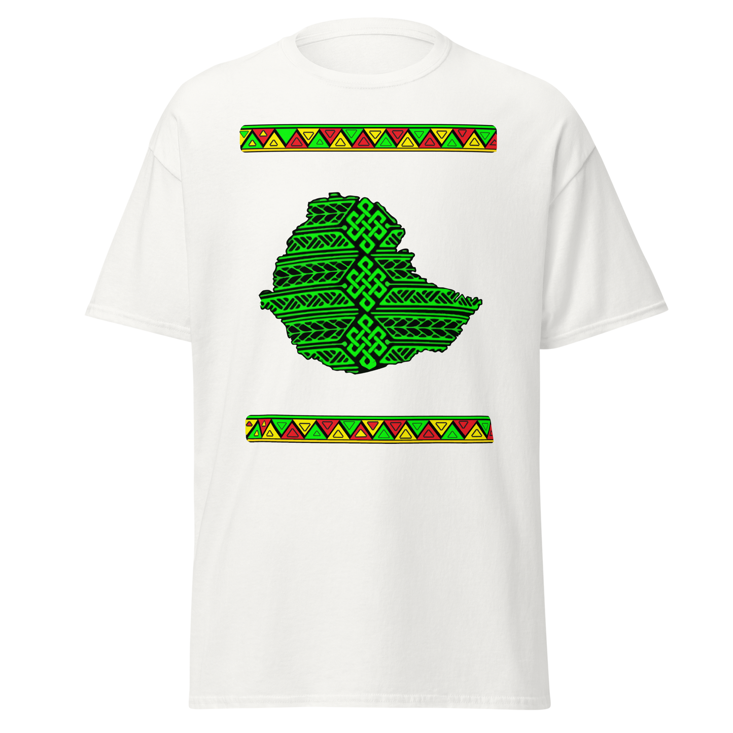 Ethiopian Map Color Patterns Unisex T shirt