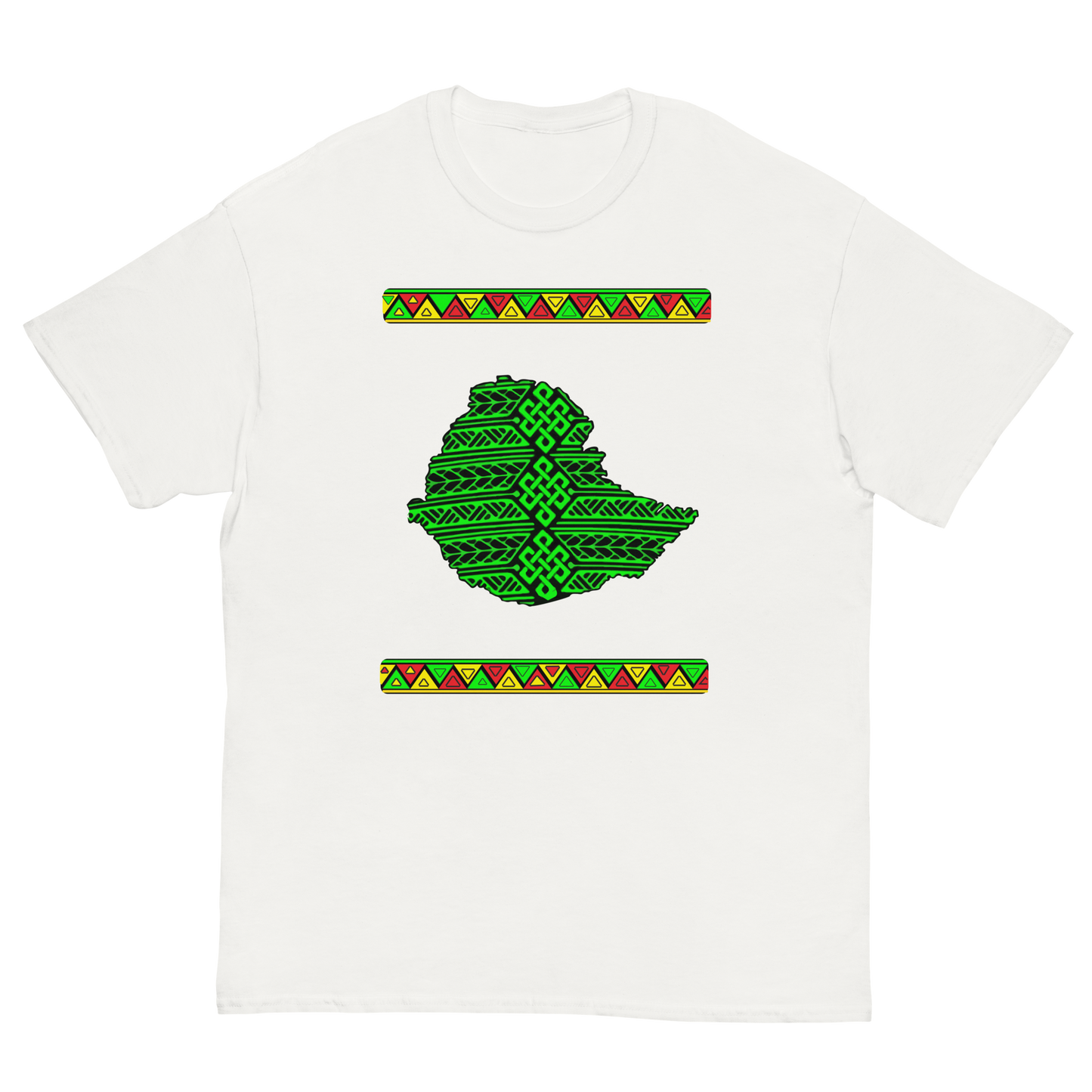 Ethiopian Map Color Patterns Unisex T shirt