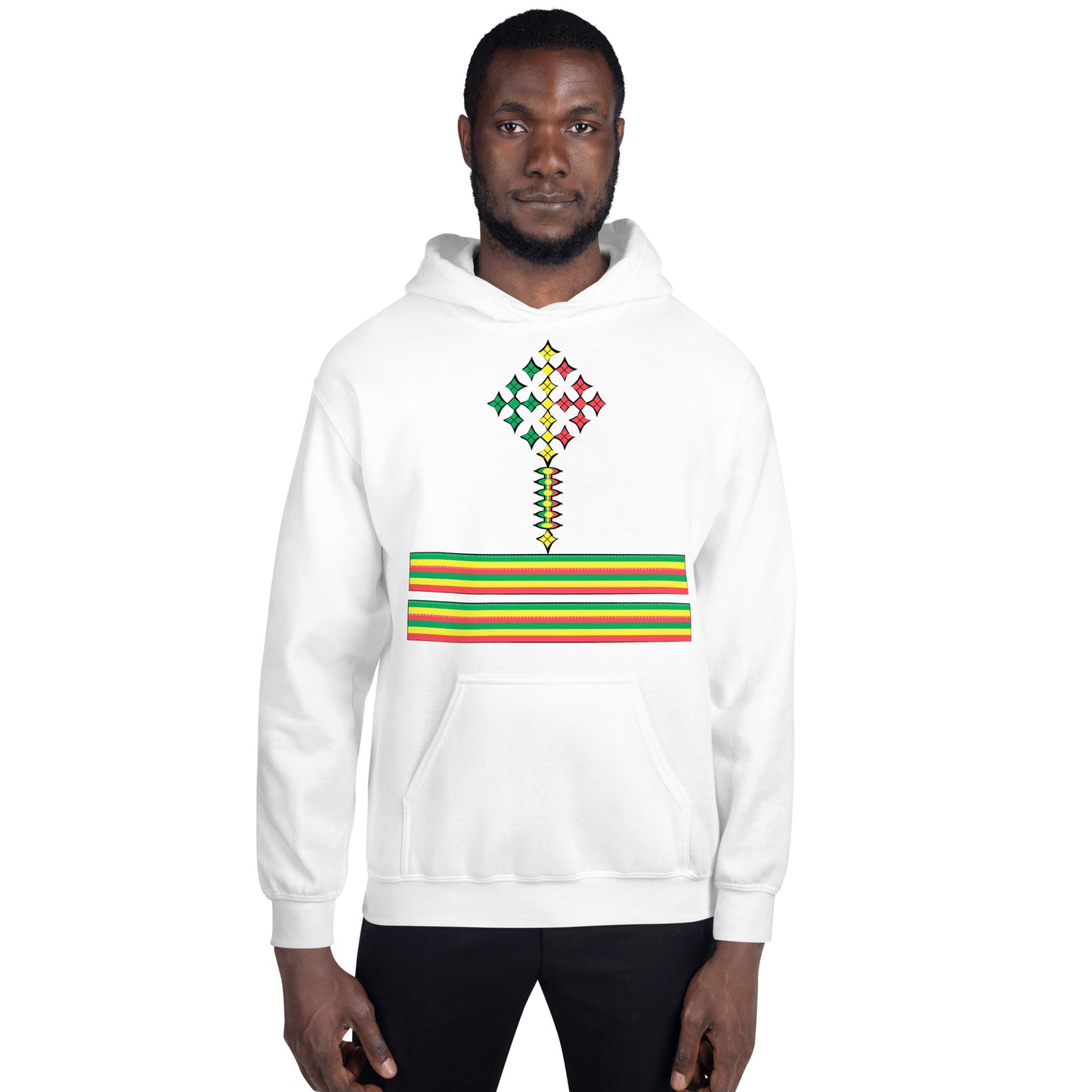 Ethiopian Flag and Ethiopian Cross Unisex Hoodie