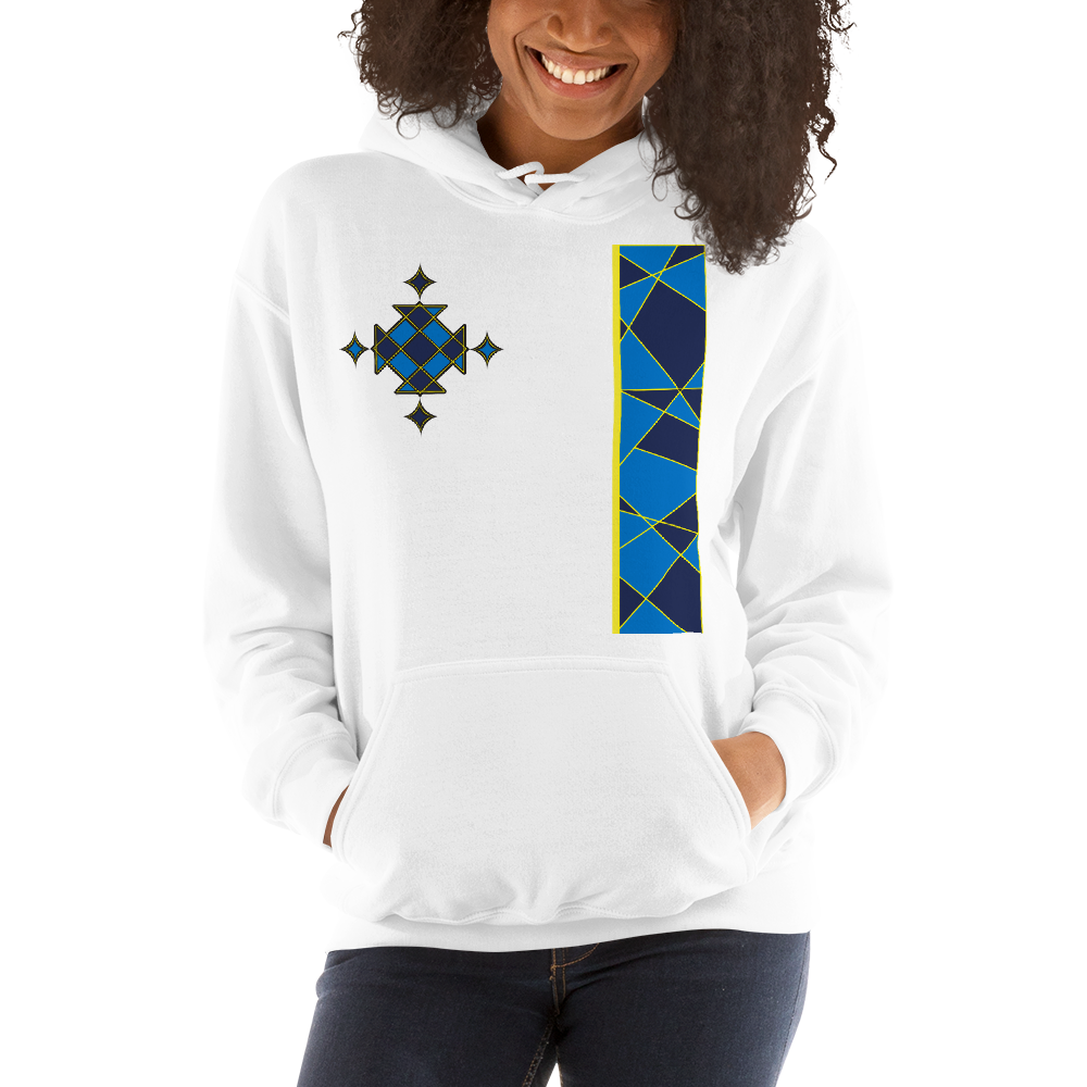 Ethiopian Cross blue Hoodie Unisex