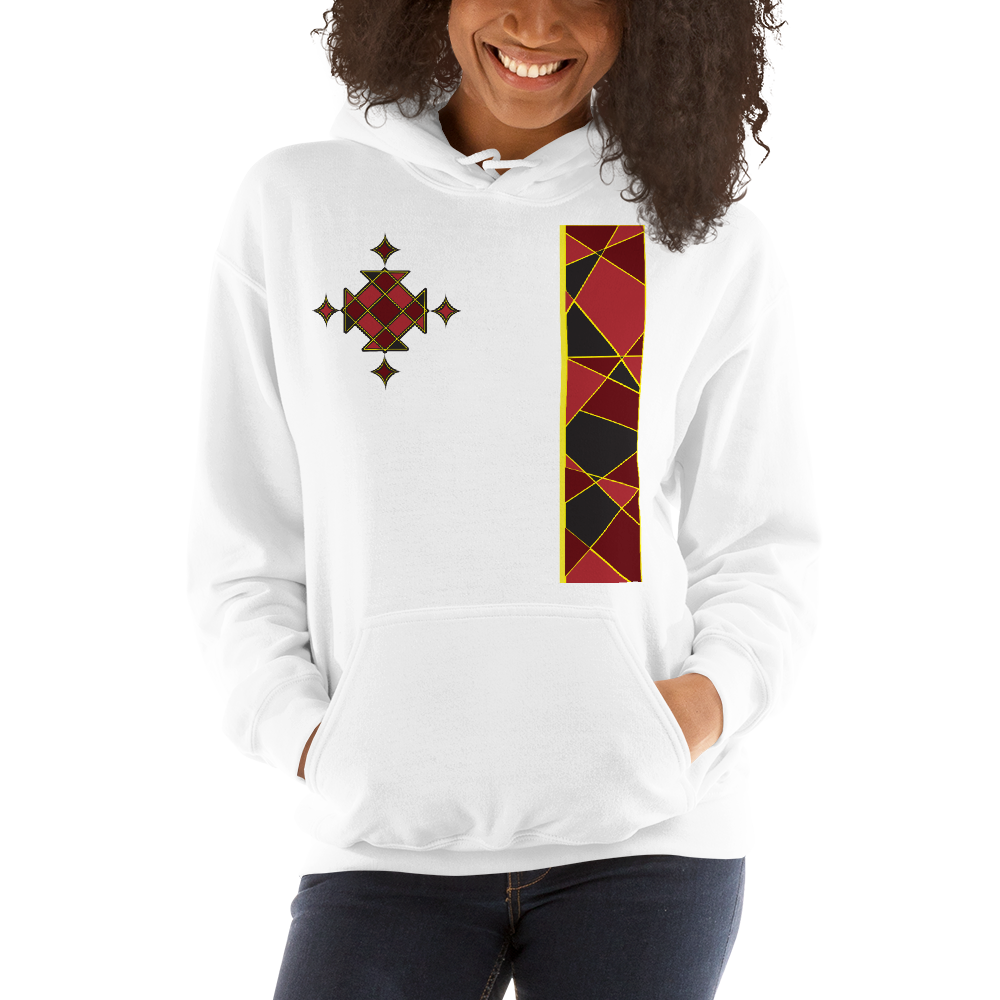 Ethiopian Cross Red Hoodie Unisex