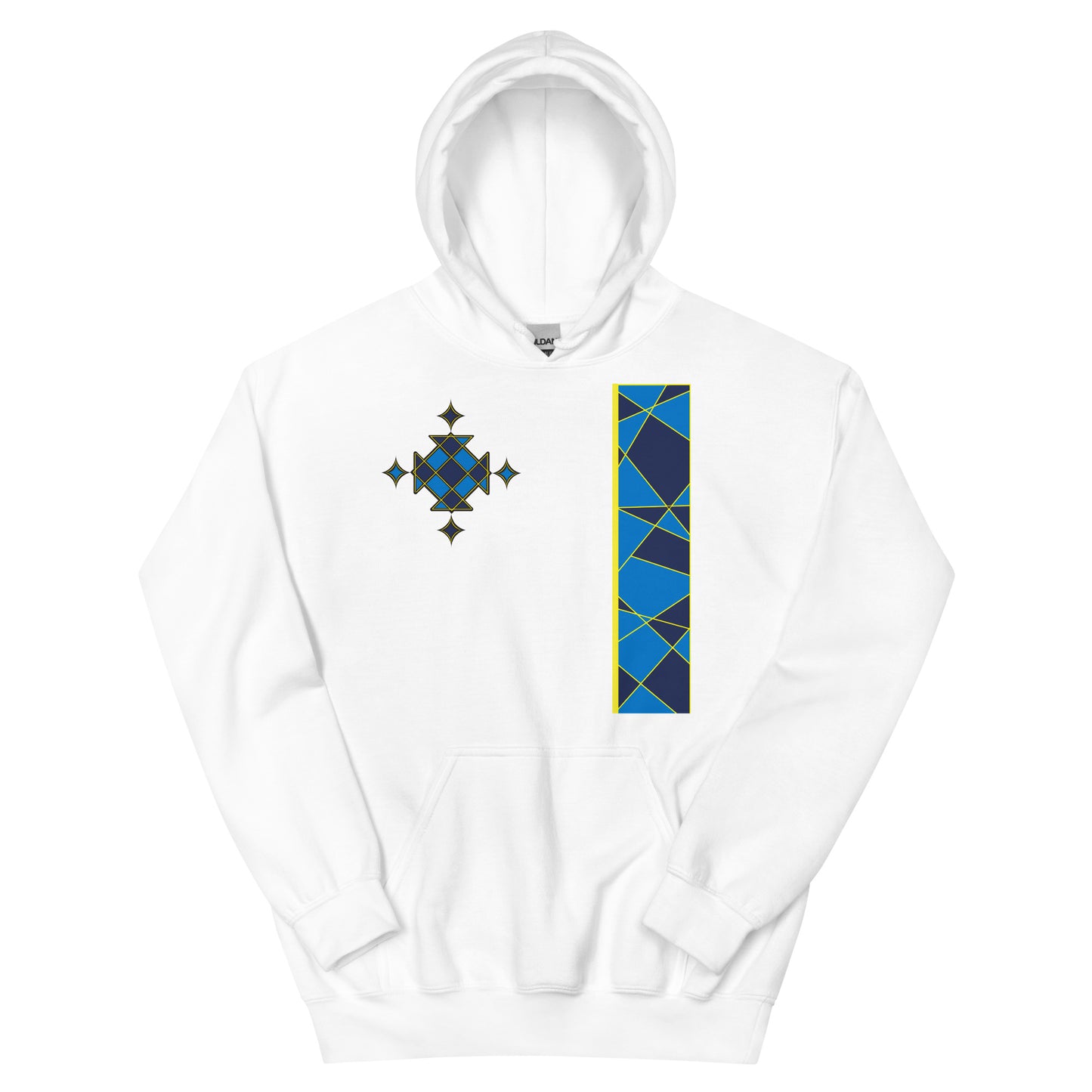 Ethiopian Cross blue Hoodie Unisex