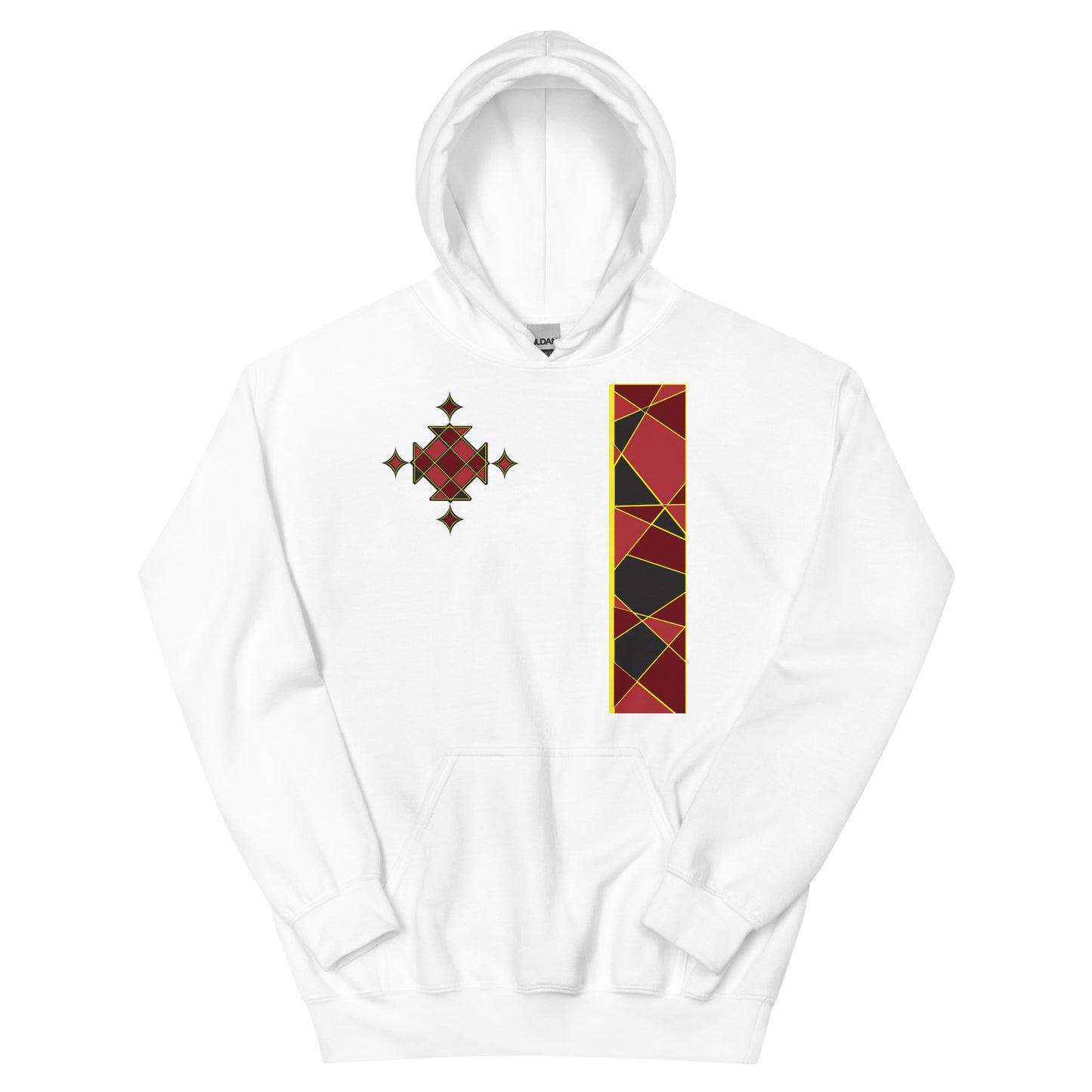 Ethiopian Cross Red Hoodie Unisex